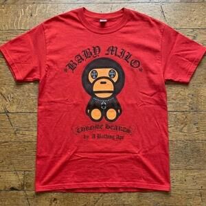 Red A Bathing Ape Baby Milo T Shirt